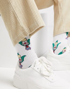Спортивные носки с рисунком ASOS DESIGN-Белый