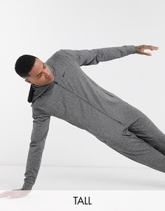 Худи темно-серого цвета на молнии Nike Yoga Tall-Серый