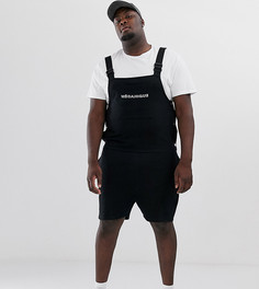 Трикотажный комбинезон с карманами и принтом на груди ASOS DESIGN Plus-Серый