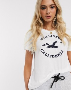 Футболка с логотипом Hollister-Белый