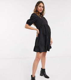 Черное платье из поплина New Look Maternity-Черный