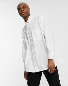 Белая oversized-рубашка из поплина ASOS DESIGN-Белый