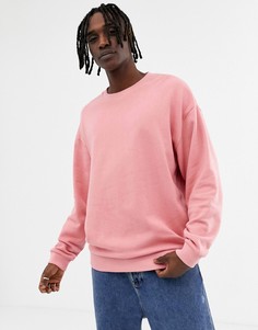 Oversize-свитшот розового цвета ASOS DESIGN-Розовый