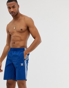 Темно-синие шорты для плавания с полосками adidas 3-Темно-синий