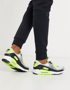 Черно-белые кроссовки Nike Air Max 90 Recraft-Белый