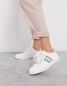 Кроссовки с полосой по бокам Carvela-Белый