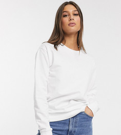 Белый свитшот из органического хлопка ASOS DESIGN Tall