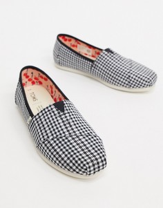 Черные эспадрильи в клетку TOMS-Черный