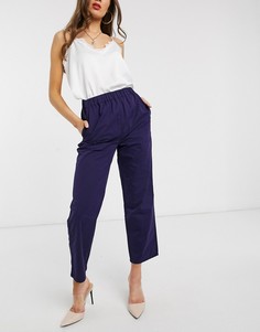 Брюки без застежки ASOS DESIGN-Темно-синий