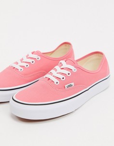 Розовые кеды с белыми вставками Vans Authentic-Розовый