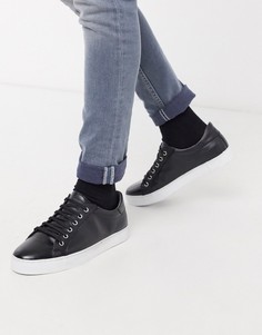 Черные кожаные кроссовки Rule London-Черный