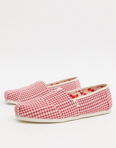 Красные эспадрильи в клетку TOMS-Красный