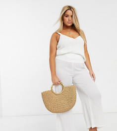 Белые широкие брюки Vero Moda Curve-Белый