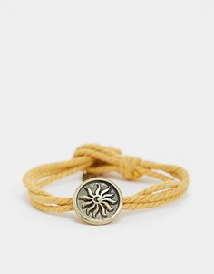 Желтый плетеный браслет Classics 77