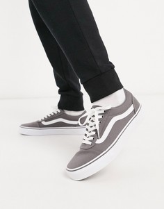 Парусиновые кроссовки оловянного/белого цвета Vans Ward-Серый