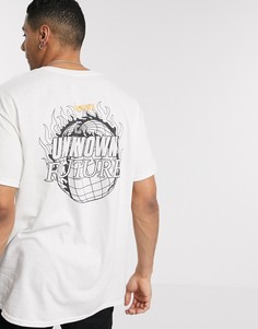Белая oversized-футболка с принтом New Look-Белый