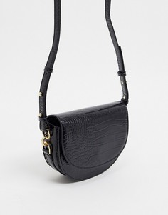 Черная сумка через плечо Topshop-Черный