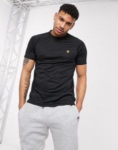Черная футболка с рукавами реглан Lyle & Scott-Черный