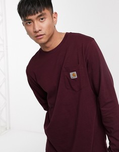Красный лонгслив с карманом Carhartt WIP