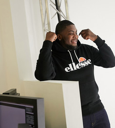 Черный худи с логотипом ellesse Plus