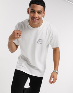 Белая oversized-футболка с принтом "time and money" New Look-Белый