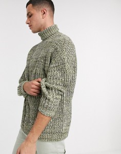 Светло-зеленый oversized-джемпер в рубчик ASOS DESIGN-Мульти