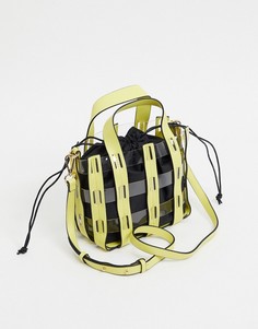 Лаймовая сумка с плетеным дизайном Topshop-Зеленый