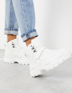 Белые ботинки-кроссовки на платформе NA-KD-Черный