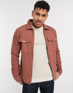 Светло-розовая рубашка навыпуск River Island-Розовый