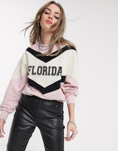 Розовый свитшот Bershka