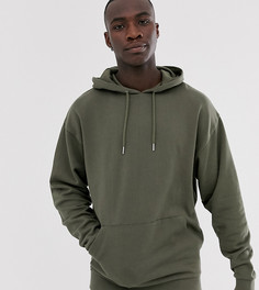 Oversize-худи цвета хаки ASOS DESIGN Tall-Зеленый