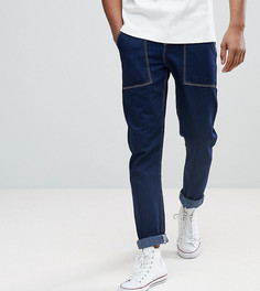 Хлопковые суженные книзу джинсы ASOS TALL-Синий