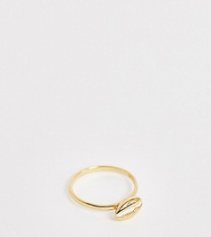 Серебряное позолоченное кольцо ASOS DESIGN-Золотой
