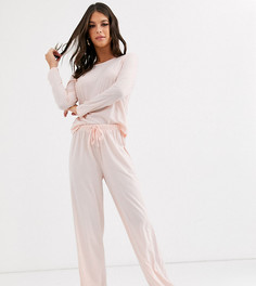 Комбинируемые трикотажные брюки ASOS DESIGN Tall-Бежевый
