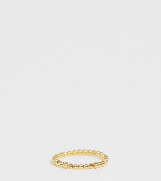 Позолоченное серебряное кольцо с шариковой отделкой Kingsley Ryan-Золотой