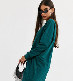 Трикотажное платье с карманом ASOS DESIGN Tall-Зеленый