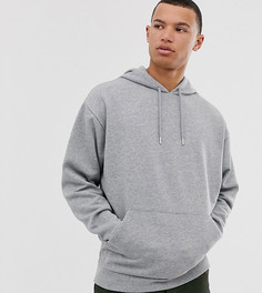 Oversize-худи серого меланжевого цвета ASOS DESIGN Tall-Серый