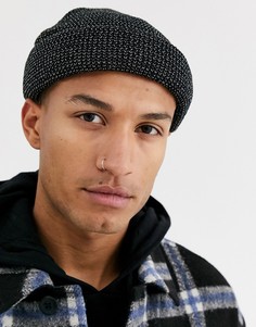 Черная шапка-бини со светоотражающей отделкой ASOS DESIGN-Черный