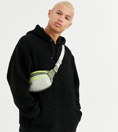 Oversized-худи из плюша черного цвета ASOS DESIGN Tall-Черный