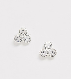 Серебряные серьги-гвоздики со стразами ASOS DESIGN-Серебряный