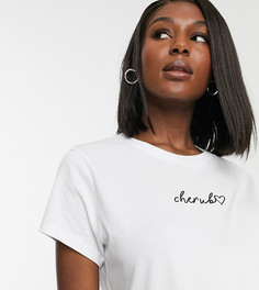 Футболка с херувимом ASOS DESIGN Maternity-Белый