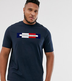 Темно-синяя футболка с квадратным логотипом Tommy Hilfiger Big & Tall-Темно-синий