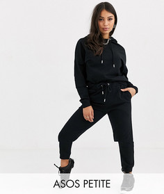Худи и узкие джоггеры из органического хлопка ASOS DESIGN Petite-Черный
