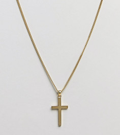 Серебряное ожерелье с крестом и покрытием 14-каратным золотом Serge DeNimes-Золотой