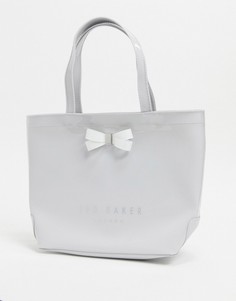 Серая сумка с бантом и логотипом Ted Baker-Серый