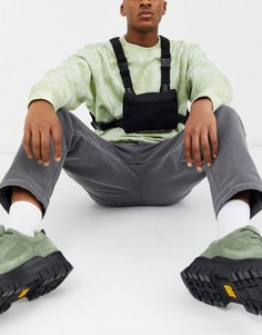 Черная сумка на грудь с ремешками ASOS DESIGN-Черный