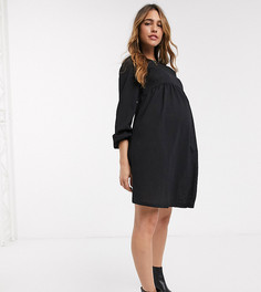Черное свободное платье New Look Maternity-Черный