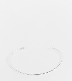 Серебряный браслет-манжета с шариком ASOS DESIGN