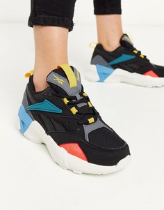 Черные комбинированные кроссовки Reebok aztrek-Черный