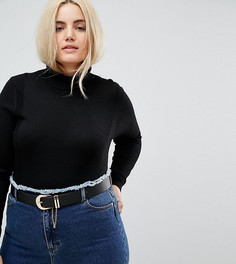 Ремень для джинсов с цепочкой ASOS DESIGN Curve-Черный